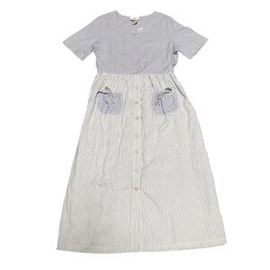 90s Blue Cottagecore Dress Size Medium New with Tag